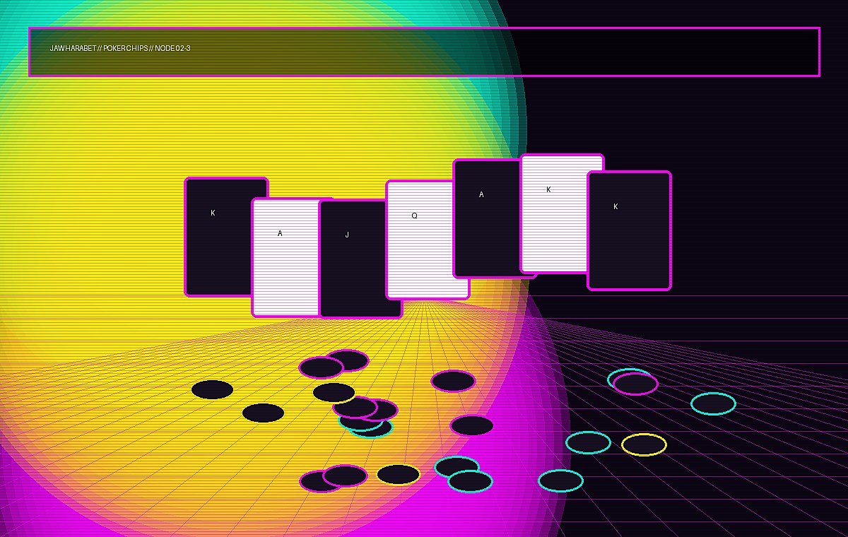 Arabic Neon casino chips and cards